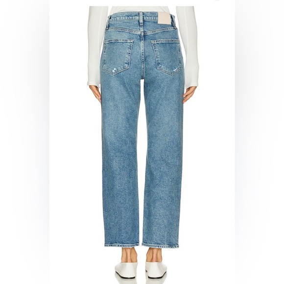 Paige Sawyer Straight Leg Covered Button Fly Jeans in Storybook 32 - Picture 10 of 16